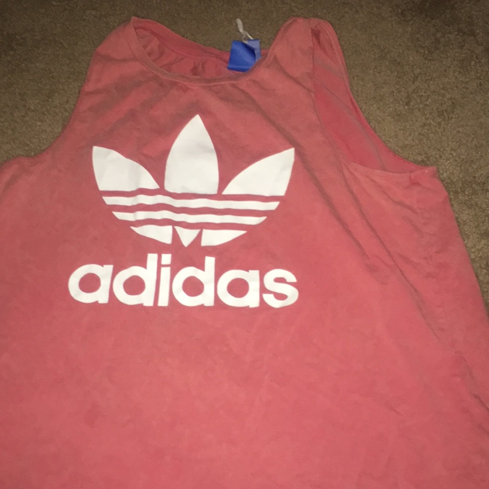 Adidas pink tank top